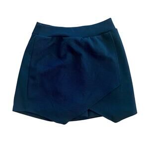 Potter’s Pot Black Faux Wrap Mini Skort Womens Small